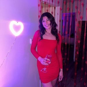 Red Amazon dress